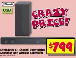 JB Hi-Fi SH7Q 800W 5.1 Channel Dolby Digital Soundbar With Wireless Subwoofer offer