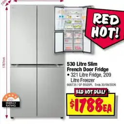 JB Hi-Fi LG 530 Litre Slim French Door Fridge offer