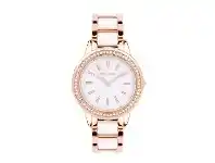 Bevilles Jewellery Pierre Cardin Ladies Rose & White Watch 4970 offer