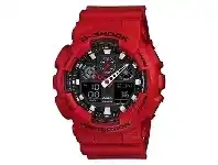 Bevilles Jewellery Casio G-Shock Black Analog-Digital Red Watch GA100B-4A offer