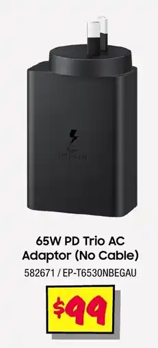 JB Hi-Fi 65W PD Trio AC Adaptor offer