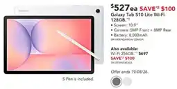 Harvey Norman Galaxy Tab S10 Lite Wi-Fi 128GB offer