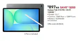 Harvey Norman Galaxy Tab S10 FE+ Wi-Fi 128GB offer