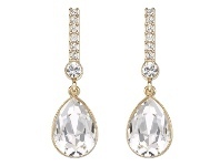 Bevilles Jewellery Swarovski Gold Plated Crystal Earrings offer