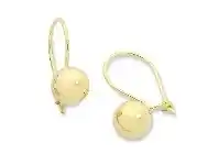 Bevilles Jewellery 9ct Yellow Gold Silver Infused Euro Ball Earrings 9.5mm offer