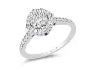 Bevilles Jewellery Enchanted Disney Fine Jewelry 9ct White Gold Cinderella Engagement Ring with 3/8ct Diamonds TDW - Q offer