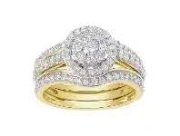 Bevilles Jewellery 9ct Yellow Gold 1.00ct Diamond Ring - N offer