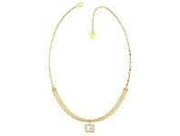 Bevilles Jewellery Guess G Multi Chain Square Gold Plated 45cm G Squared Multi Chain Necklace offer