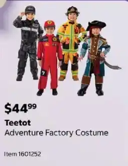 Costco Teetot Adventure Factory Costume offer