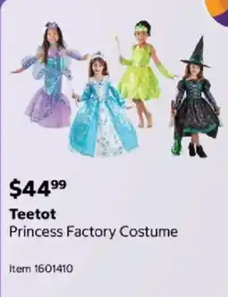 Costco Teetot Princess Factory Costume offer