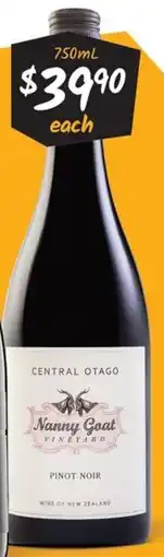 Cellarbrations Nanny Goat Vineyard Pinot Noir offer