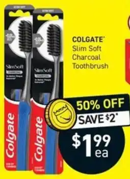 Chemist King Colgate Slim Soft Charcoal Toothbrush offer