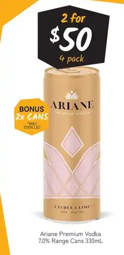 Cellarbrations Ariane Premium Vodka offer