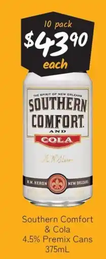 Cellarbrations Southern Comfort & Cola offer