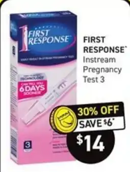 Chemist King First Response Instream Pregnancy Test 3 offer