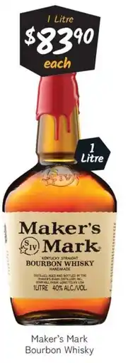 Cellarbrations Maker's Mark Bourbon Whisky offer