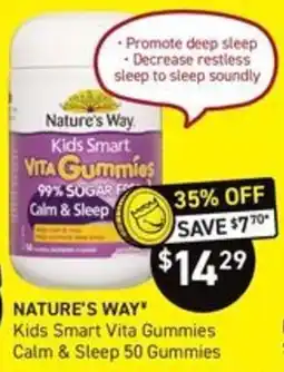 Chemist King Nature's Way Kids Smart Vita Gummies Calm & Sleep offer