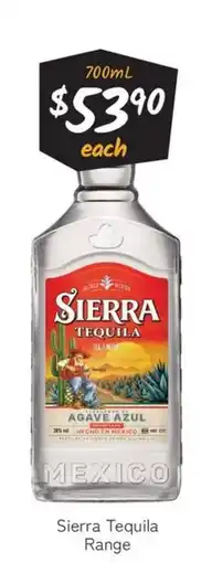 Cellarbrations Sierra Tequila offer
