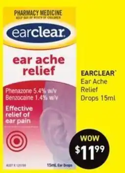Chemist King Earclear Ear Ache Relief offer