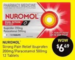 Chemist King Nuromol Strong Pain Relief Ibuprofen 200mg/Paracetamol 500mg offer
