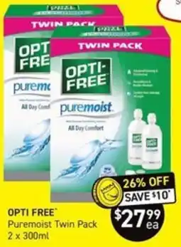 Chemist King Opti Free Puremoist offer