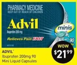Chemist King Advil Ibuprofen 200mg Mini Liquid Capsules offer