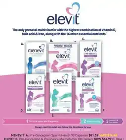 Chemist King ELEVIT B. Pre-Conception & Pregnancy Multivitamin offer