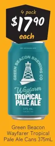 Cellarbrations Green Beacon Wayfarer Tropical Pale Ale Cans offer