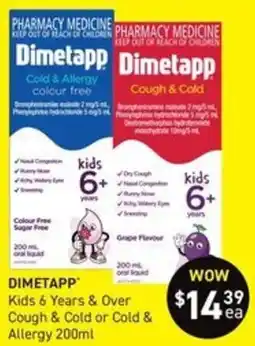 Chemist King Dimetapp Cough & Cold offer