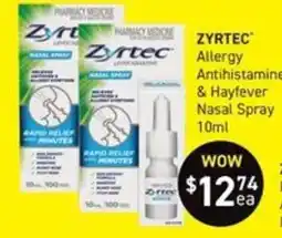 Chemist King Zyrtec Allergy Antihistamine & Hayfever Nasal Spray offer