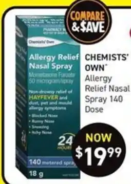 Chemist King Chemists' Own Allergy Relief Nasal Spray offer