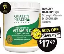 Chemist King Quality Health Australia High Strength Vitamin D 1000IU Tablets offer