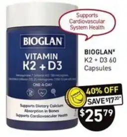 Chemist King Bioglan Vitamin K2 + D3 offer