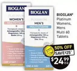 Chemist King Bioglan Platinum Women's, Mens Multi offer