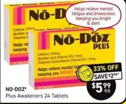 Chemist King No-Doz Plus Awakeners offer