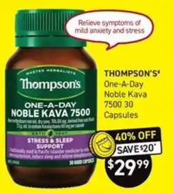 Chemist King Thompson's One-A-Day Noble Kava 7500 offer