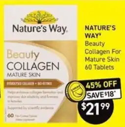 Chemist King Nature's Way Beauty Collagen For Mature Skin offer