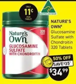 Chemist King Nature's Own Glucosamine Sulfate with Chondroitin offer