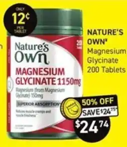 Chemist King Nature's Own Magnesium Glycinate offer