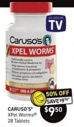 Chemist King Caruso's Xpel Worms offer