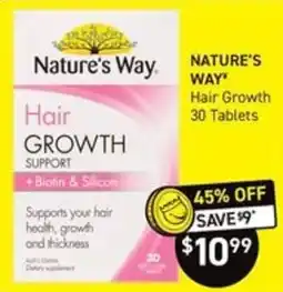 Chemist King Nature's Way Hair Growth Support offer