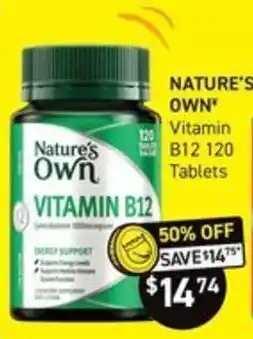 Chemist King Nature's Own Vitamin B12 offer