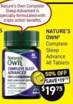Chemist King Nature's Own Complete Sleep Advanced offer