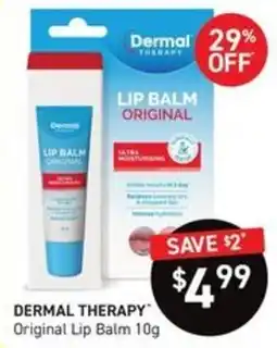 Chemist King Dermal Therapy Original Lip Balm offer
