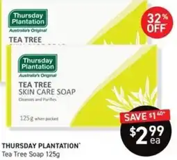 Chemist King Thursday Plantation Tea Tree Soap offer