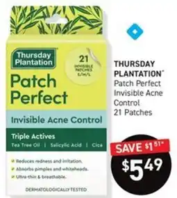 Chemist King Thursday Plantation Patch Perfect Invisible Acne Control offer