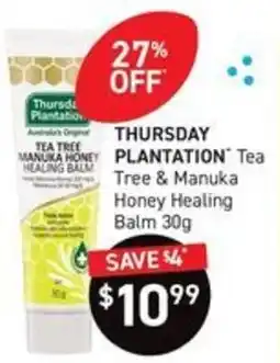 Chemist King Thursday Plantation Tea Tree & Manuka Honey Healing Balm offer