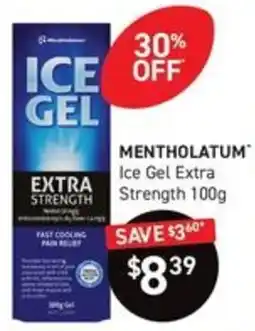 Chemist King Mentholatum Ice Gel Extra Strength offer