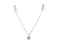 Bevilles Jewellery Infinity and Heart Necklace in Sterling Silver offer