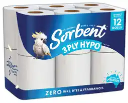 IGA Sorbent 3 Ply Toilet Tissue Selected Varieties offer
